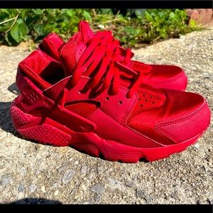 Nike Air Huarache low top sneakers red October 8 women's athletic running shoes